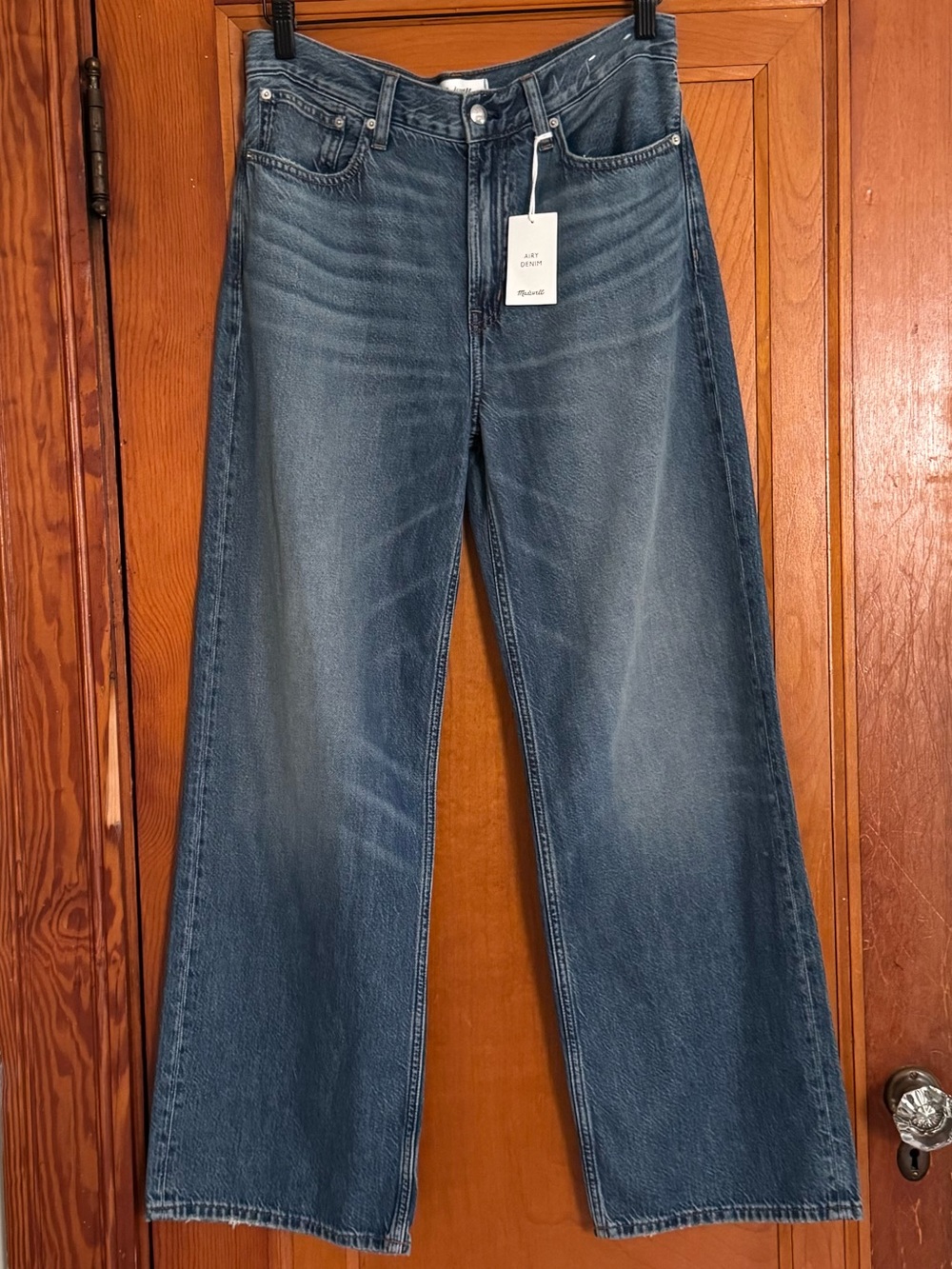 NWT Madewell Low-Slung Baggy Jean in Airy Denim